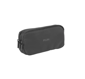 Estuche Portatodo 3 Cremalleras MILAN Shadow Negro
