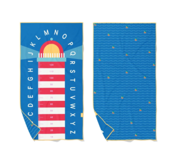 Toalla Microfibra M Faro Azul reversible Quut
