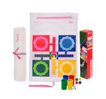 Juego de Mesa Portátil Enrollable "Parchís"