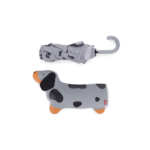 Paraguas Plegable Teckel Gris con Funda