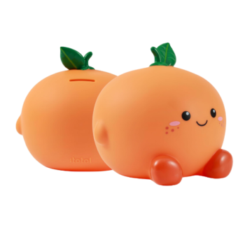 Hucha Naranja Fresh Market iTotal vista frontal.