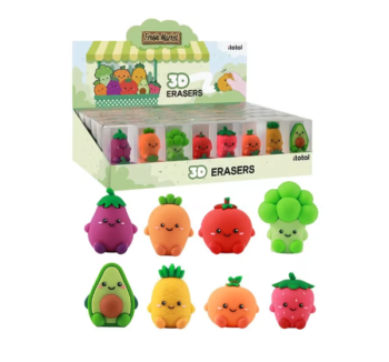 Goma de Borrar XL Fresh Market iTotal con diseño de frutas.