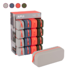 Estuche de Silicona APLI Orange Neon Collection con cremallera naranja neón.