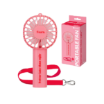 Ventilador portátil "Better late than ugly" Rosa