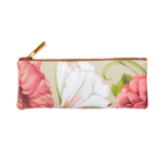 Estuche Edén Charuca con estampado floral y cierre de cremallera.
