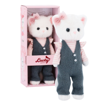 Peluche Lucky Kitty Sophie Gatito Elegante 38cm