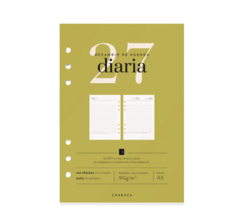 Producto: Recambio Agenda Vista Diaria 2027 A5 Charuca