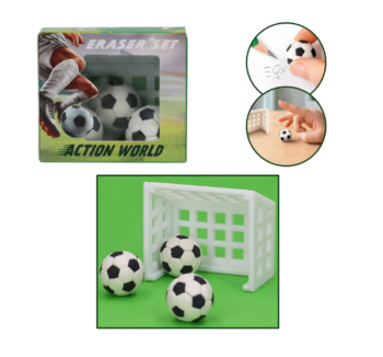 Set de Gomas de Borrar Fútbol Action World