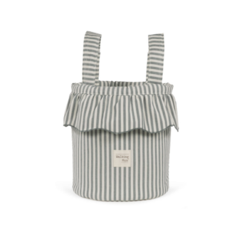 Bolso Bucket Praliné Rayas Matcha Walking Mum para carrito de bebé.