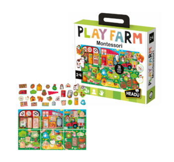 Producto: Play Farm Montessori de Headu, juego educativo de la granja.