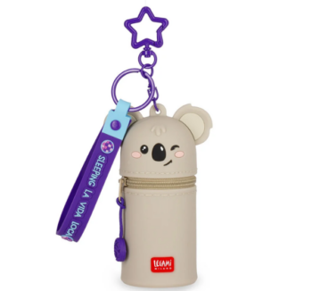 Producto: Monedero con Llavero Mini Kawaii Koala Legami de silicona supersuave.